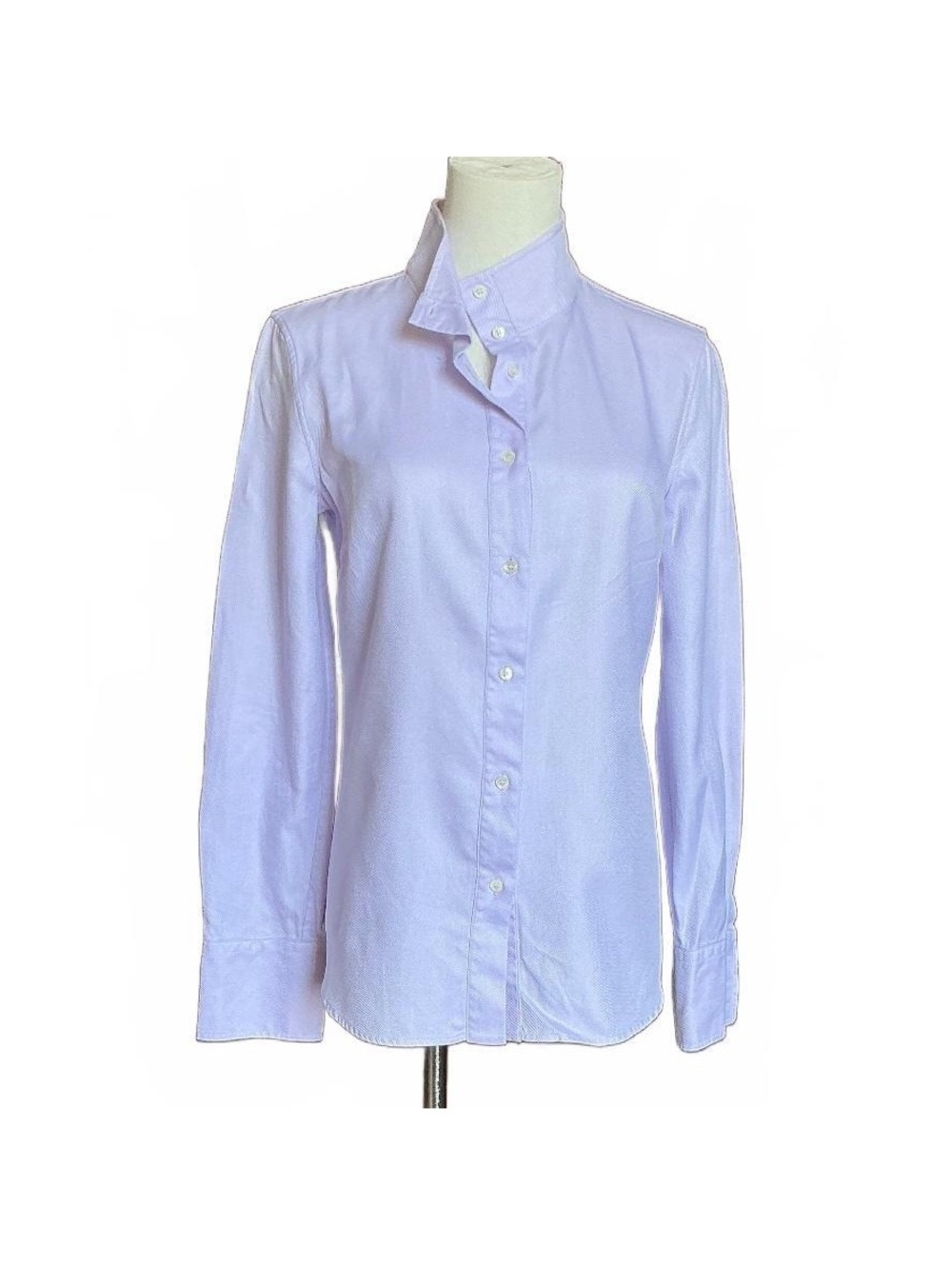 Loro Piana Made in Italy Light Purple Cotton Button-Up Shirt